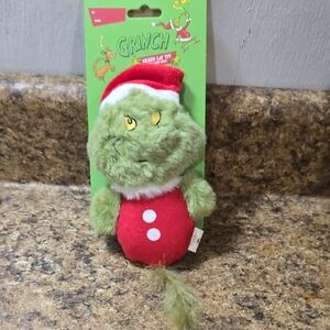 Grinch Plush Kicker Cat‎ Toy With Catnip Inside NWT